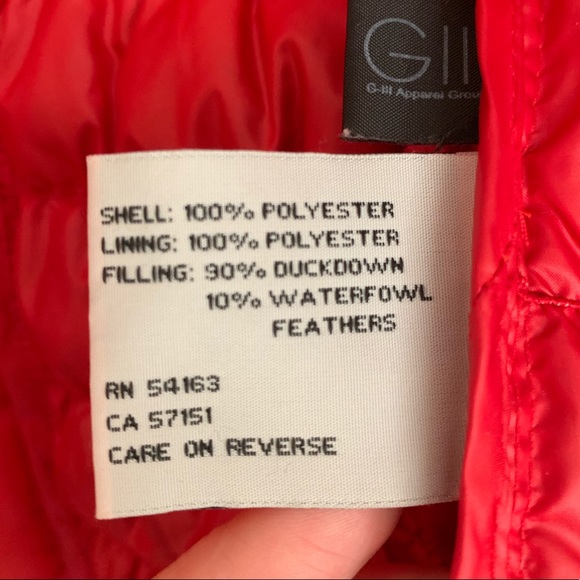 Red Kenneth Cole Lightweight Down Jacket - Picture 3 of 6
